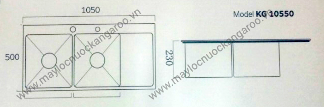 Thông số kỹ thuật chậu 10550